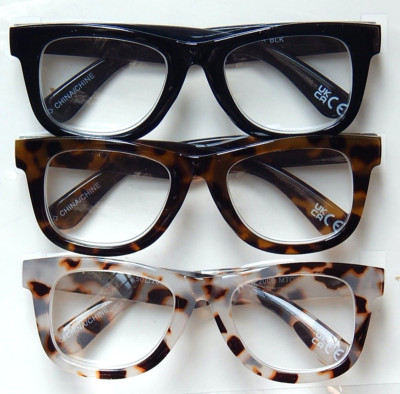 BETSEY JOHNSON 3 PACK PREMIUM READING GLASSES READERS +1.50+2.00+2.50 NEW