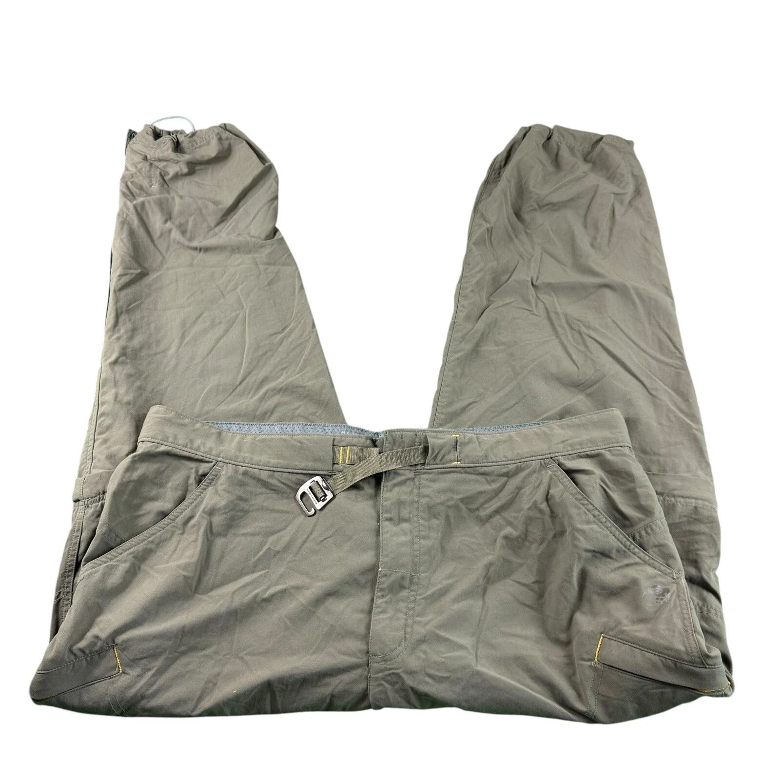 Mountain Hardwear Green Convertible Belted Nylon Hiking Pant Size 42