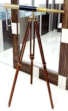27" Nautical Master Harbor Antique Telescope with Wood Tripod Stand Vintage Scop