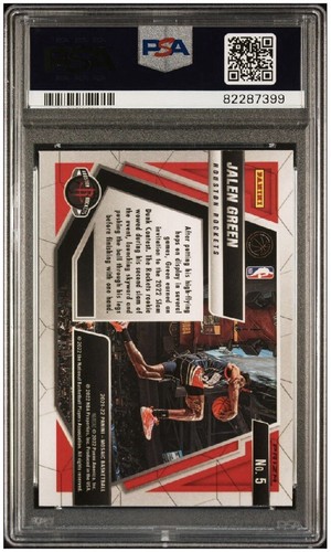 2021 Panini Prizm #5 Jalen Green RC Rookie (Moments in Time-Mosaic) PSA 9 - Bild 2 von 2