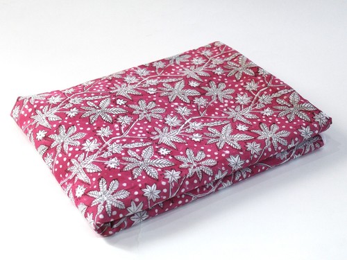 Indian Hand Block Floral Printed Cotton Running Voile Dressmaking Voile Fabric - Picture 41 of 86