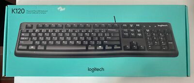 Logitech K120 USB Keyboard for PC - Black