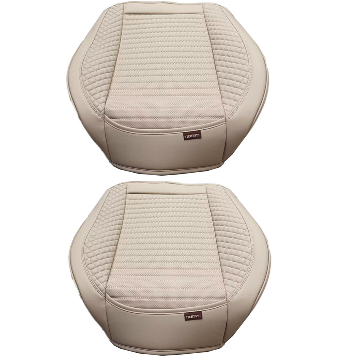 Front Seat Covers Car Protector Cushion Pad Beige Full Surround For Four Seasons