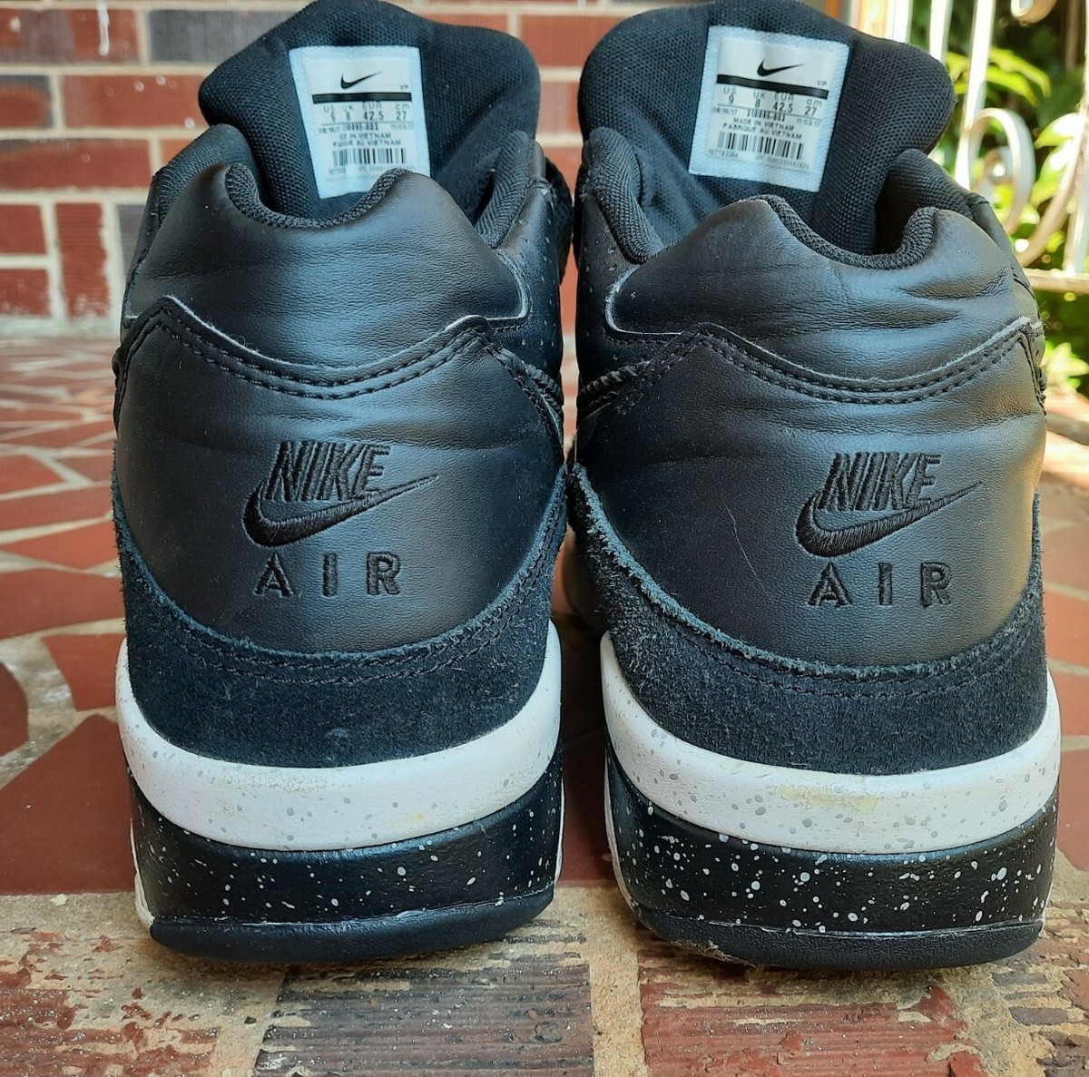 nike air force 180 mid suede black white