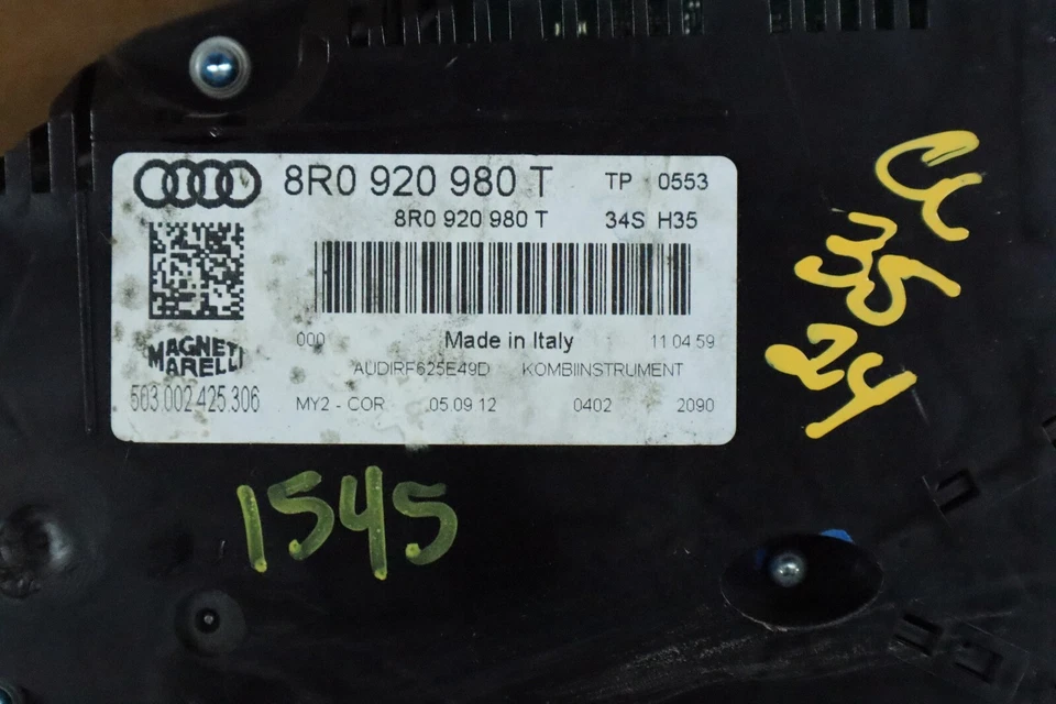 Audi Q5 2013 cabezal de instrumentos velocímetro medidor panel fabricante de equipos originales 148.716 millas Foto 3 de 4