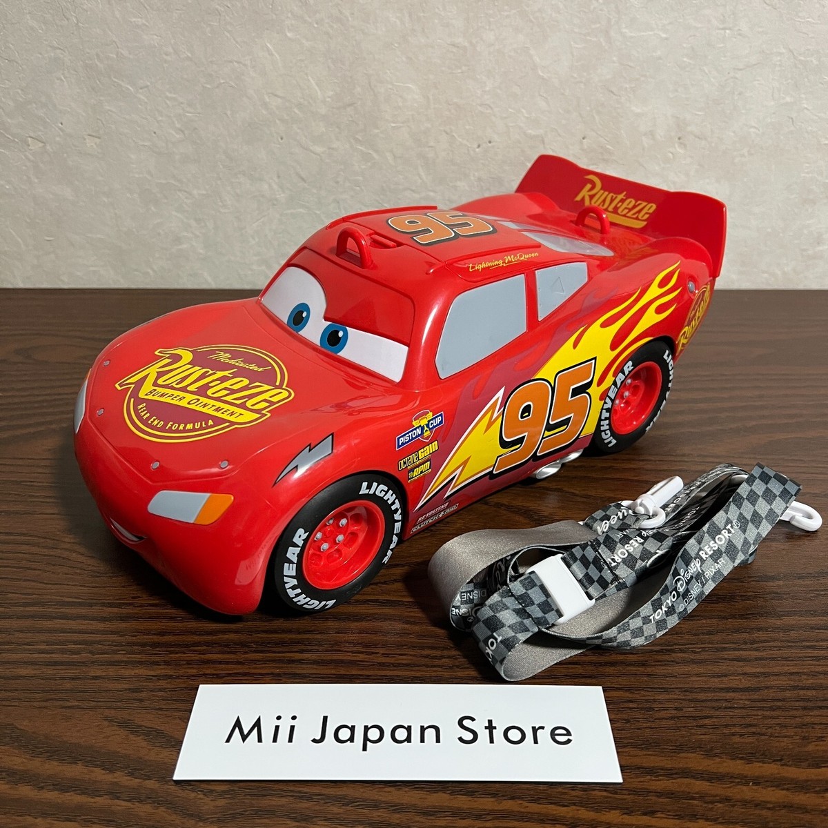 Tokyo Disney Resort Cars Lightning McQueen Popcorn Bucket Figure