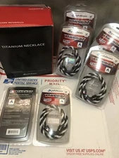 (1) - Phiten MLB Baseball TORNADO Titanium Necklace Black/White Size 18" - NEW