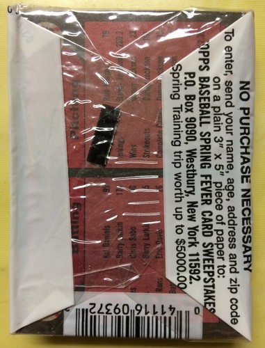 1989 Topps Cello Pack Oddibe McDowell Rangers Top Eric Davis Reds Leaders Back - Picture 2 of 2