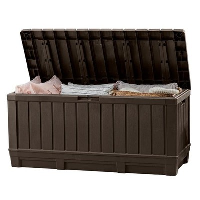 Keter Kentwood 92 Gallon Resin Deck Box Outdoor Storage Box Patio 74 characters