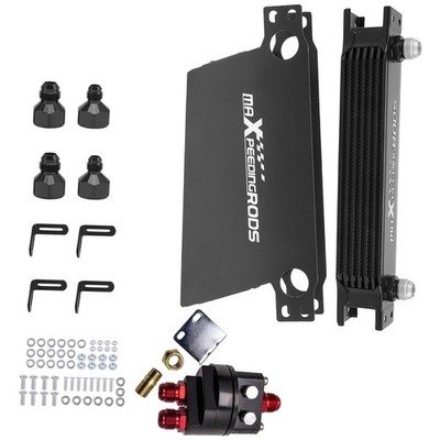 Black 7 Row Oil Cooler AN10 Aluminum Universal Transmission Cooling Kit