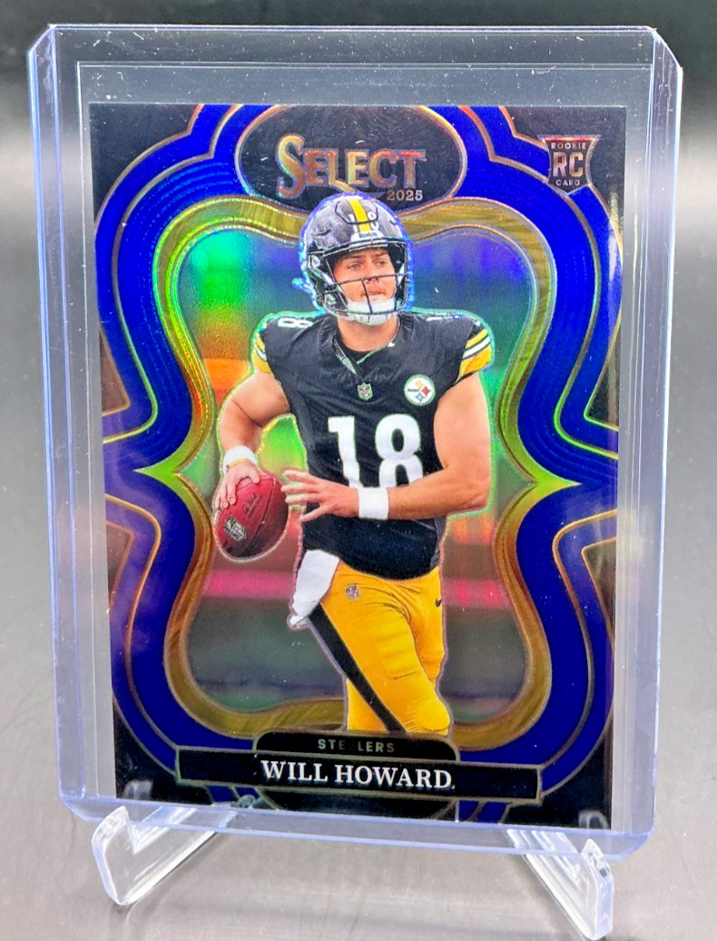 2025 Panini Select WILL HOWARD RC Suite Level Blue Prizm 08/99 #352 Steelers