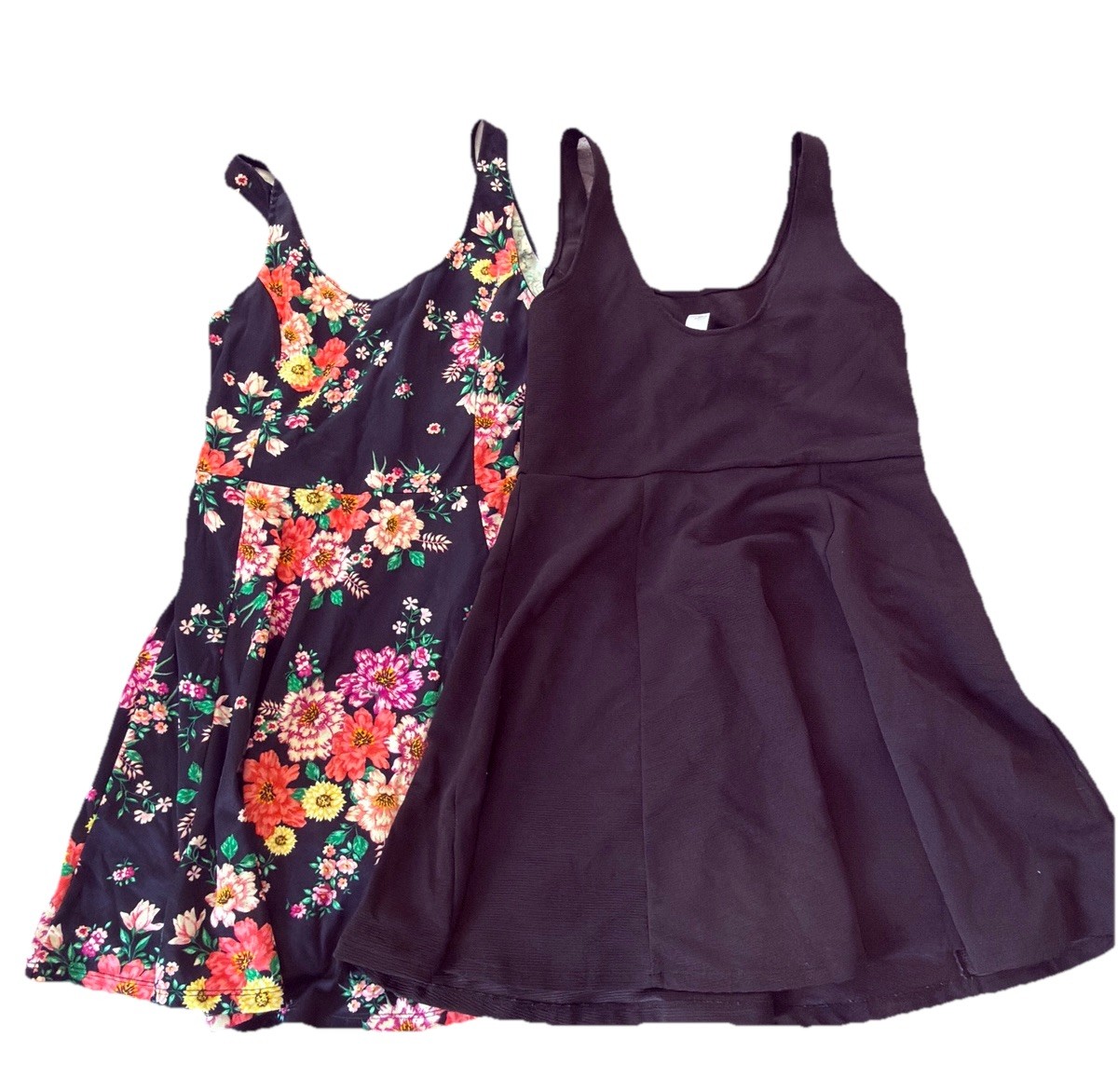 Lot of 2 H&M Divided Fit & Flare Dress Floral & Black Size 14 Women’s Clothing