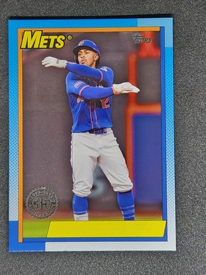  17/35 2025 Topps 1990 T90-38  ''NO NAME ON FRONT'' ERROR FRANCISCO LINDOR METS