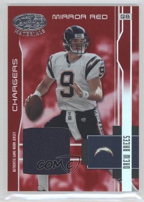 2003 Leaf Certified Materials Mirror Red 135/150 Drew Brees #111 HOF 4e8