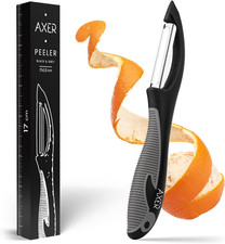 Pelapatate Professionale Nero & Grigio a Forma I - Sbuccia Patate, Pelaverdure, 