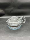 Vintage PYREX Flameware Glass 6 Cup Coffee Tea Pot 8336 Blue Tint With Lid 7756