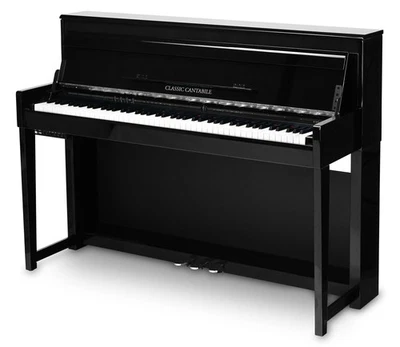 Piano numérique Noir Brilliant 88 Touches Surface en Ivoire 3 Pédals 40 Voix USB - Photo 1/4