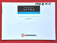 1991-92 VAUXHALL ASTRA Owners Handbook Manual - GSi Hatch Saloon Estate Van