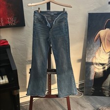 American Eagle Outfitters Women's Blue Jeans high rise dress and flare stretchy