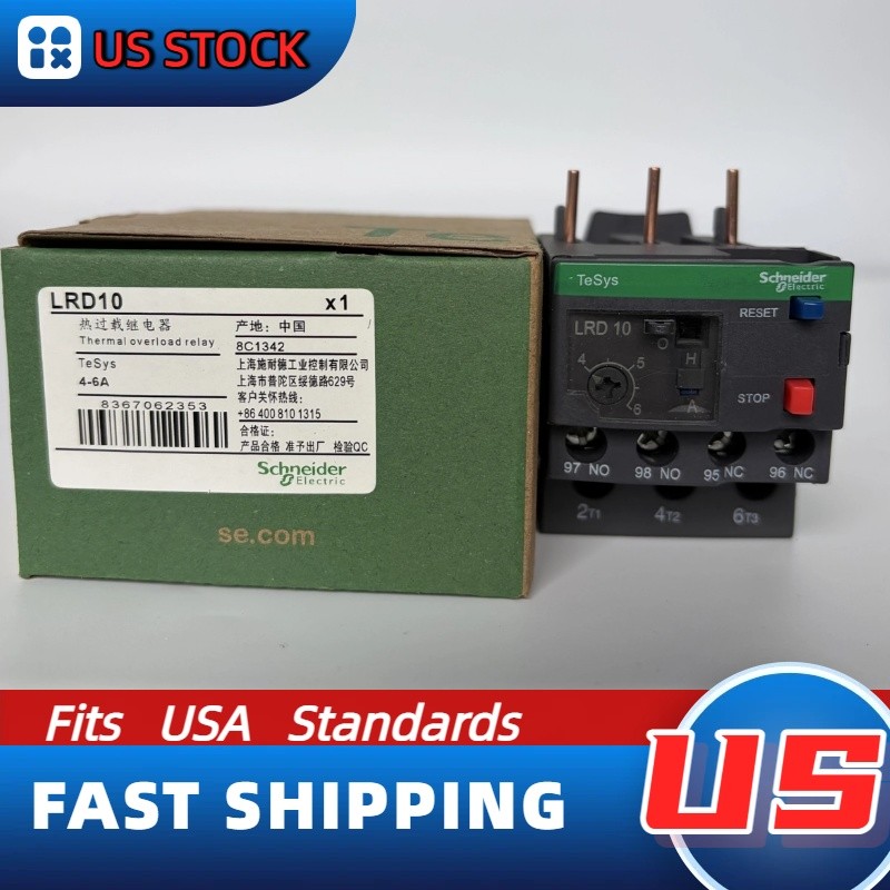 LRD10 1PC New Schneider TeSys Deca thermal overload relay 4 to 6 A class 10A