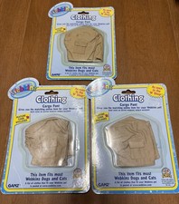 x3 NEW Webkinz Cargo Pants Clothing Lot Code Enclosed GANZ Fits Most Cats/Dogs