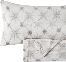 Elegant Comfort Luxuriously Soft 4-Piece Holiday Velvet Plush Flannel Sheet Set