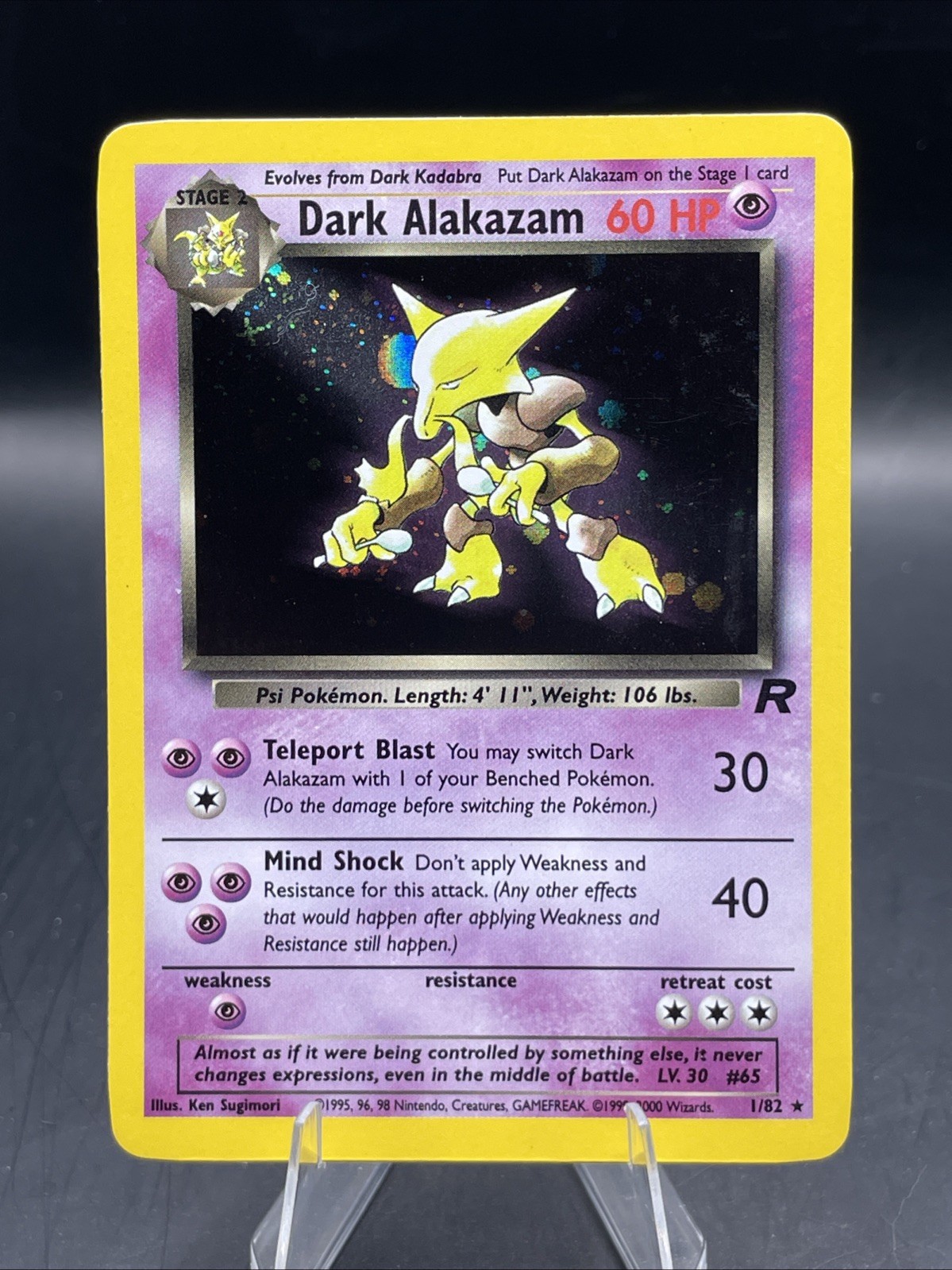 Pokemon Dark Alakazam 1/82 Team Rocket Holo Rare NM