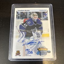 2014 fall expo priority signings young guns auto /35 jonathan bernier 