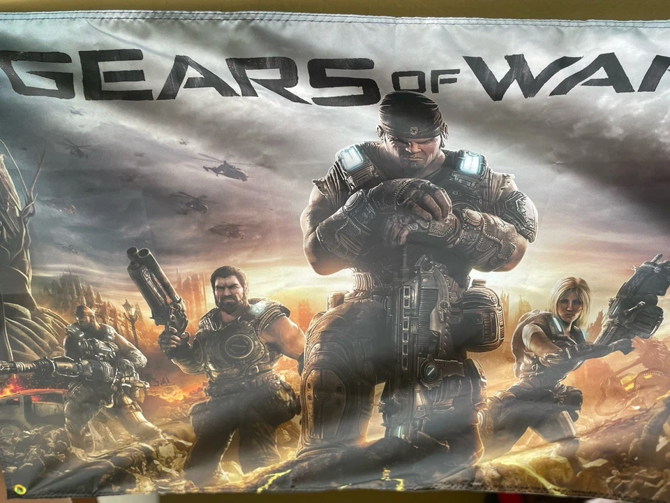 Gears Of War 3 5ft Flag Microsoft XBOX 360 2011 Poster GOW - Image 2 of 3