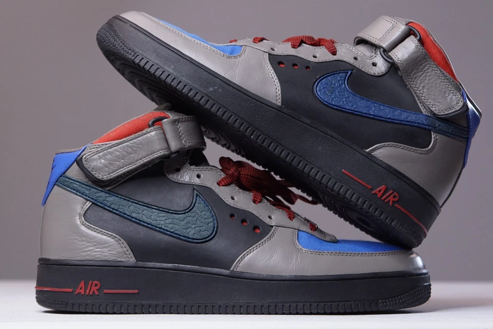 Nike Air Force 1 Mid Supreme WP 333887-441 Blue Gray Black Sneakers Size 11.5 - Image 2 of 4