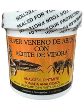 Veneno de Abeja Aceite de Vibora. Paraben-Free Analgesic Topical Ointment. 5 oz