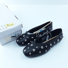 A New Day Sammie Ballet Flats Womens US 7.5 Black Studded Memory Foam Shoes