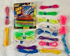 Lot Plastic Lace Set Lanyard String Lacing Cord Rexlace Craft Kit