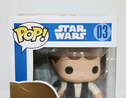 Funko POP! Star Wars 03 Han Solo Blue Box Large Print Rare Vaulted w/Protector! - Picture 3 of 14