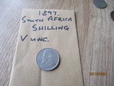 Silbermünze Südafrika One Shilling 1897.   #76-016