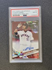 2017 Topps Chrome Sapphire Red Auto /10 Yulieski Gurriel Rookie Auto  PSA 8
