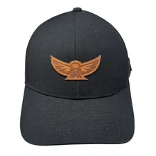 American Eagle Snapback Trucker Hat Black OS Adjustable Mesh Back Branded Bills