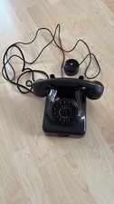 Altes W48 Bakelit Telefon schwarz Post Wählscheibe