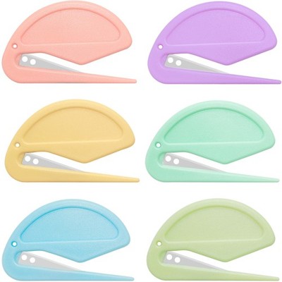 6 Pack Macarons Envelope Opener - Letter Universal Size, Cute Color