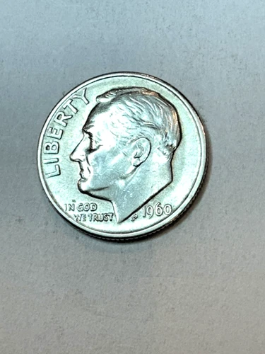 1960 (P) Roosevelt Dime 90% Silver Very Fine VF