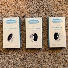 Photo Jojo Cell phone lenses, lot of 3