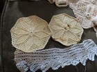 Lot of 9 crochet items ladies belt baby cap squares — photo 8