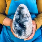 6.49 LB Large Natural Celestite Geode Crystal Cluster Healing Specimen 4469 — photo 4