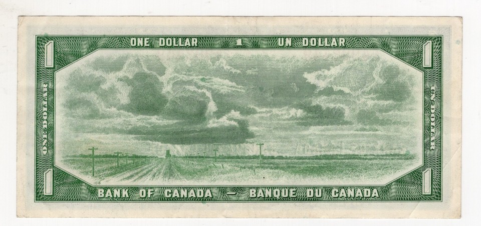 1954 BANK OF CANADA ONE 1 DOLLAR BANK NOTE HZ 4992449 NICE BILL eBay(00)