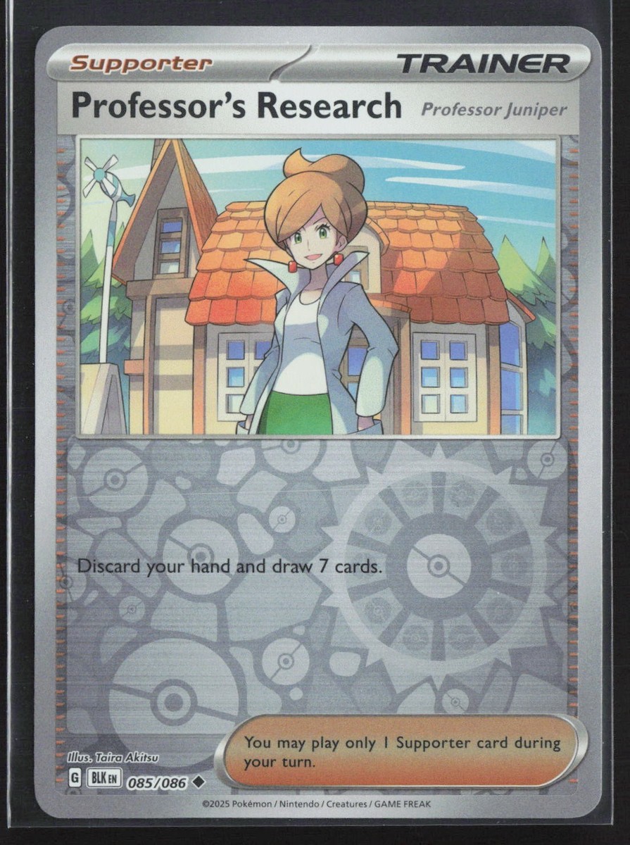 085/086 Professor's Research Juniper - SV Black Bolt Reverse Holo
