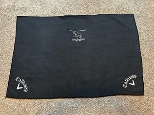 Callaway Golf Microfiber Players Towel 20"x30" Black Misty Creek CC Embroidered
