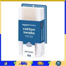 Amazon Basics Cotton Swabs, 500 Count