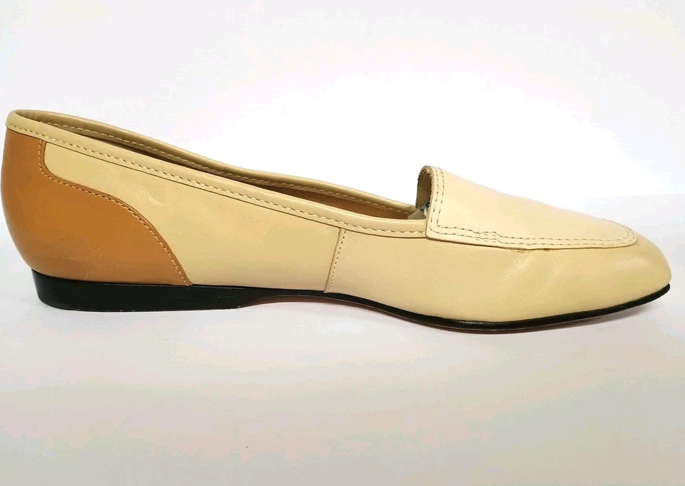 Enzo Angiolini Liberty Cuero Plano Puntera Cuadrada Crema/Bronceado/Beige Brasil TALLA 8.5N Foto 4 de 4