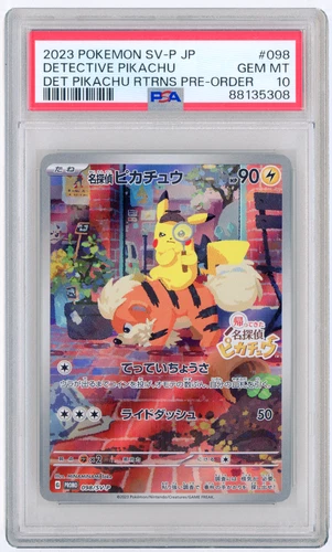 POKEMON - 2023 JAPANESE SV-P DETECTIVE PIKACHU RETURNS PRE-ORDER #098 PSA 10