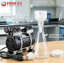50L/min 180W Lab Vacuum Pump with 1000mL buchner Funnel Filtering Kit New